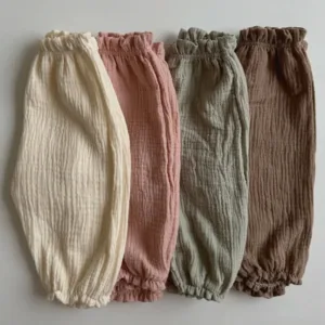 Boys and Girls' Summer New Floral Bloomers Organic Cotton Baby Pants Baby Loose Casual Pants Korean Version Mosquito Proof Pants