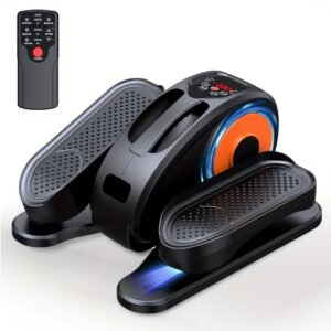 Compact Under Desk Elliptical Machine for Seniors, Quiet & Portable Electric Seated Pedal Exerciser with Remote Control, 12 Adjustable Speeds, Space-Saving Design - Perfect for Low-Impact Workouts at Home Or Office, Elliptical Exercise Machine for Home