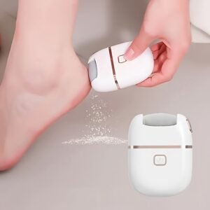 2025 New Foot Grinding, USB Rechargeable Metal Foot Grinding (Three Grinding Heads), Portable and Easy to Use, Light Beige Care, Suitable Cracked and Dry Light Beige, Fashion Pedicure Tools