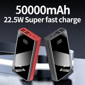50000mAh Large Capacity Mobile Power Bank With Lighting/LED Power Display/multiple Type-C/Micro/USB Ports, Can Quickly Charge Mobile Phones/electronic Products And Other Devices, Portable Emergency Power Supply Device For Outdoor Travel, Gift