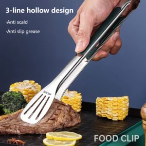 2pcs Stainless Steel Kitchen Tongs with Silicone Tips - Heat-Resistant, Dishwasher & Microwave Safe Cooking, Grilling, Serving Tongs (Medium & Large) - Ergonomic Non-Slip Handles for Baking, BBQ, Food Service, Grilling Tools, Silicone Grip Design, Heatresistant Utensils